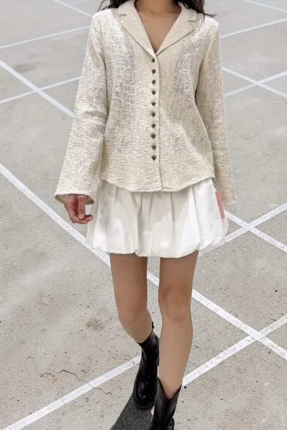 39220 FITTED TWEED TOP