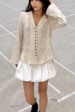 39220 FITTED TWEED TOP