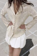 39220 FITTED TWEED TOP