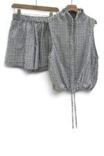39165 CHECKER VEST & SHORT SET