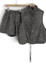 39165 CHECKER VEST & SHORT SET