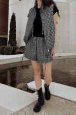 39165 CHECKER VEST & SHORT SET
