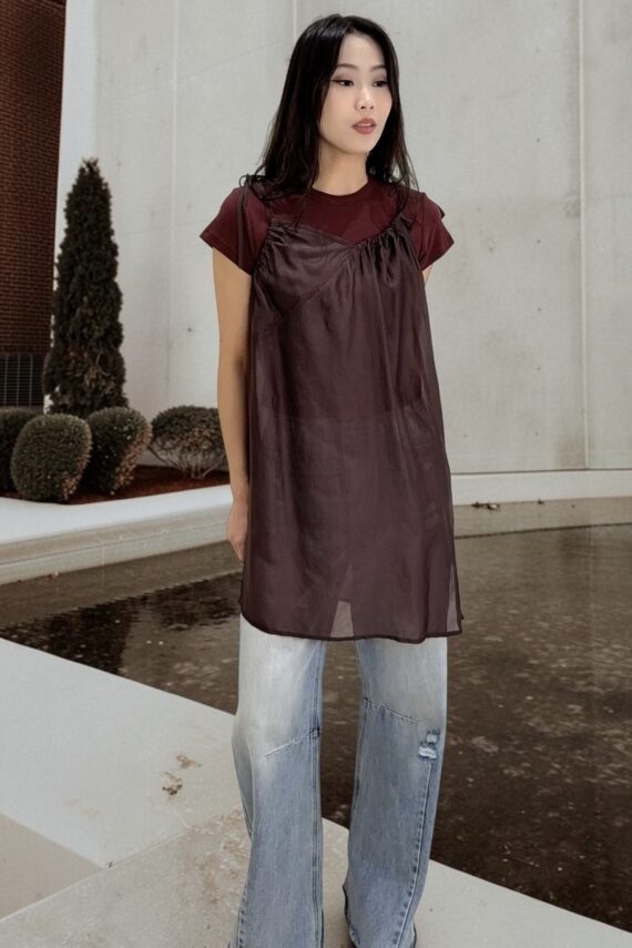 38992 PLUM SHEER CAMI TOP