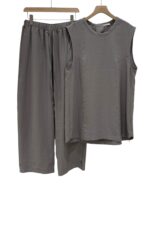 39100 ELASTIC WAIST WIDE-LEG  PANTS