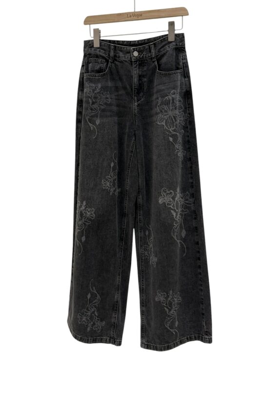 38806 PRINTED STAIGHT-LEG JEANS