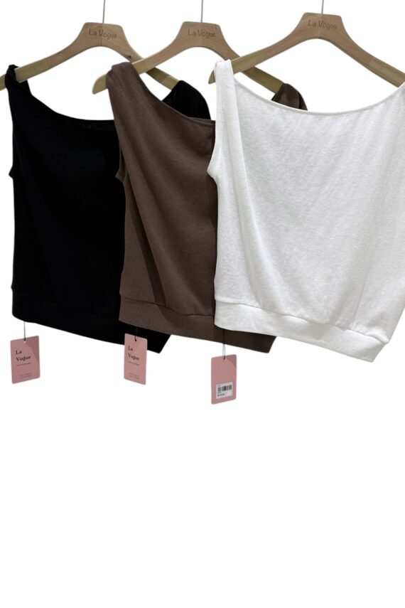 39128 DRAPED WIDE NECK TOP