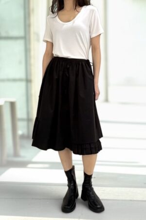 38408 RUFFLE PANEL MIDI SKIRT