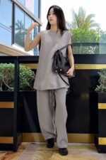 39100 ELASTIC WAIST WIDE-LEG  PANTS