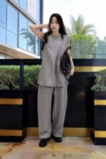 39100 ELASTIC WAIST WIDE-LEG  PANTS