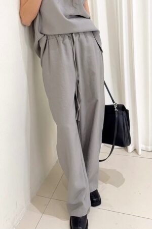 39100 ELASTIC WAIST WIDE-LEG  PANTS
