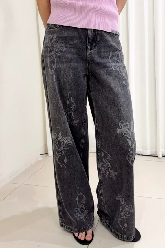 38806 PRINTED STAIGHT-LEG JEANS