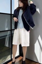 38745 LACE PANEL BERMUDA SHORTS