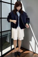 38745 LACE PANEL BERMUDA SHORTS