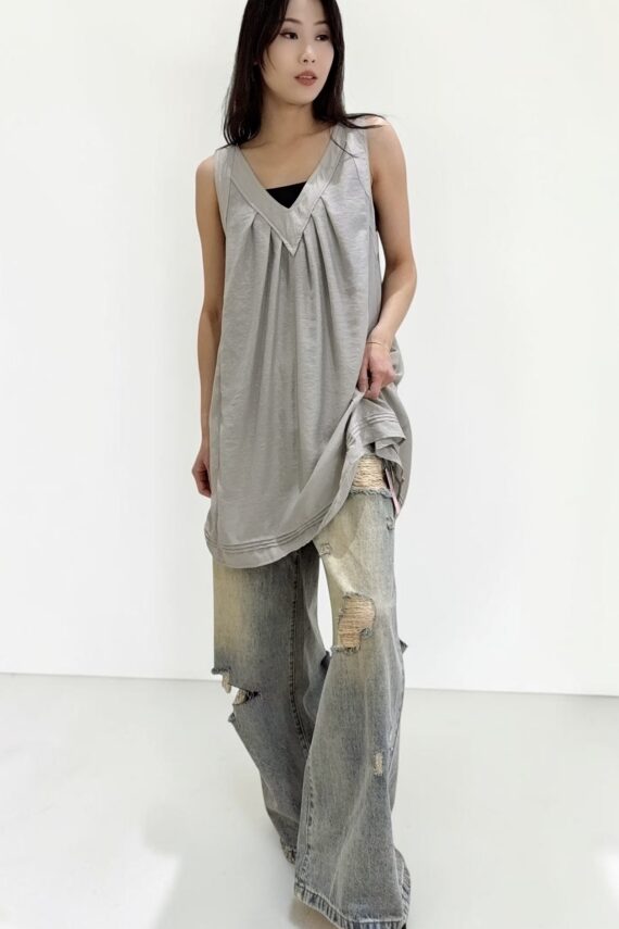 38982 RELAXED-FIT SLEEVELESS MINI DRESS