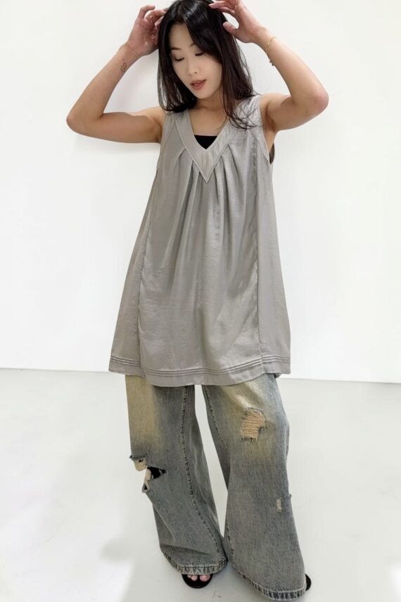 38982 RELAXED-FIT SLEEVELESS MINI DRESS