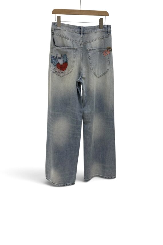 38765 PRINTED STRAIGHT-LEG JEANS