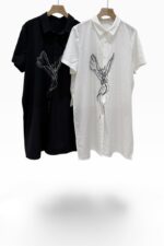 39152 ASYMMETRIC ART PRINT SHIRT