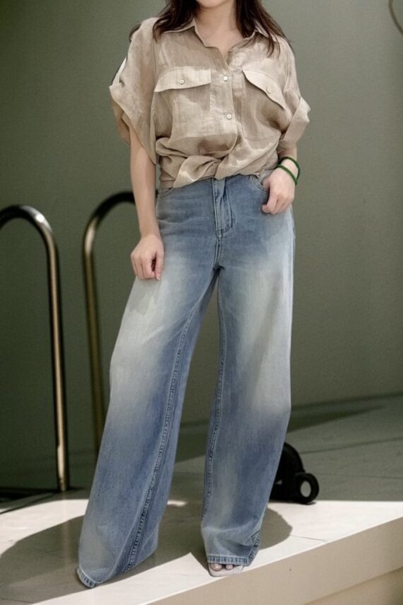 38765 PRINTED STRAIGHT-LEG JEANS