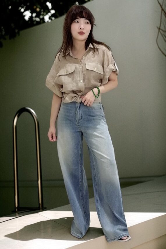 38765 PRINTED STRAIGHT-LEG JEANS