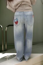 38765 PRINTED STRAIGHT-LEG JEANS