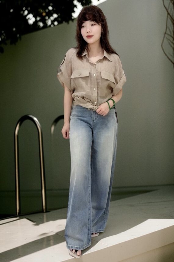 38765 PRINTED STRAIGHT-LEG JEANS