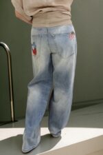 38765 PRINTED STRAIGHT-LEG JEANS