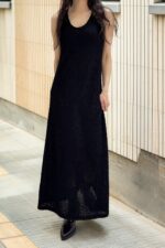 39087 SLEEVELESS U-NECK MAXI DRESS