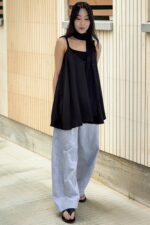 38582 LOOSE V-NECK CAMI & SHAWL