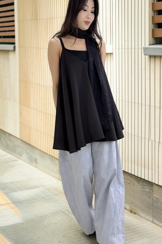 38582 LOOSE V-NECK CAMI & SHAWL