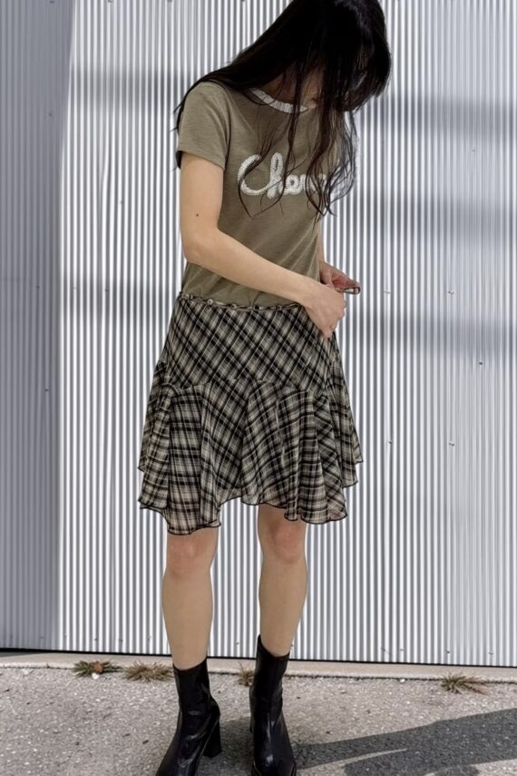 38987 PLAID TULLE SKIRT