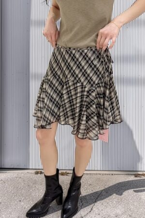38987 PLAID TULLE SKIRT