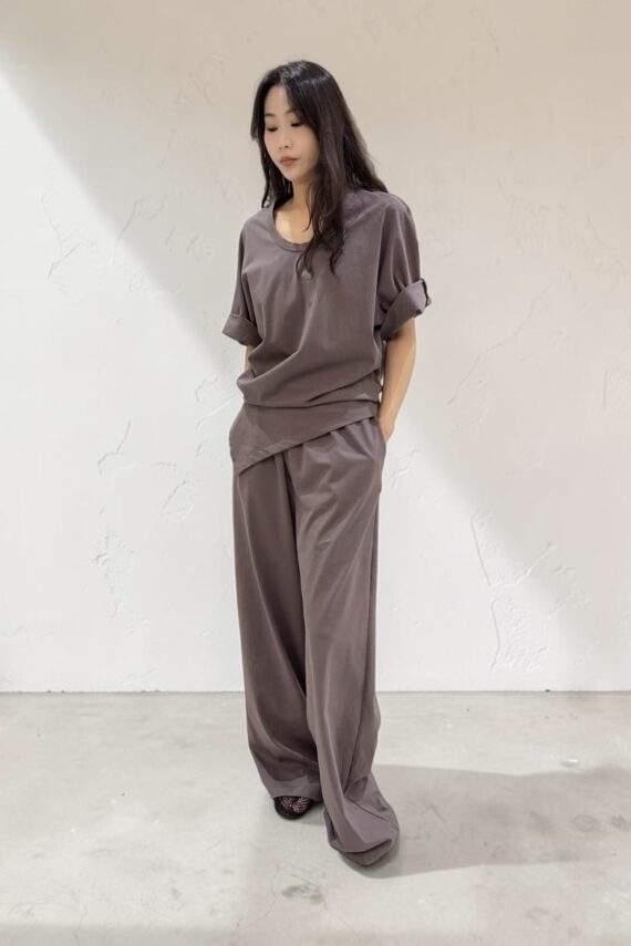 39019 U-NECK TOP & LONG PANTS SET