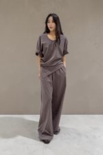 39019 U-NECK TOP & LONG PANTS SET