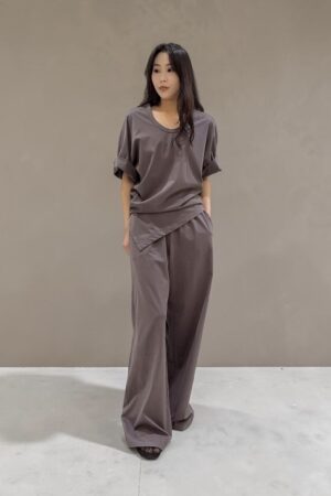 39019 U-NECK TOP & LONG PANTS SET