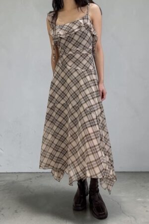 39135 PLAID SLIP DRESS