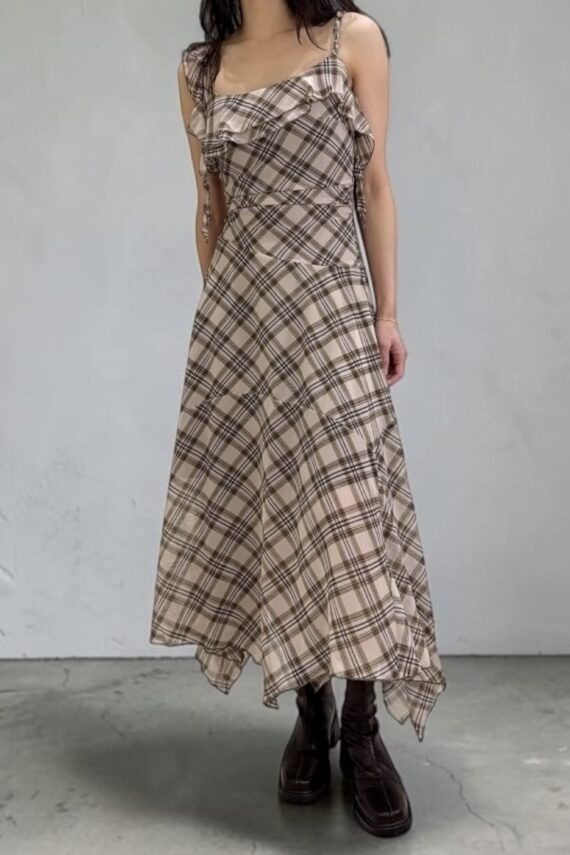 39135 PLAID SLIP DRESS