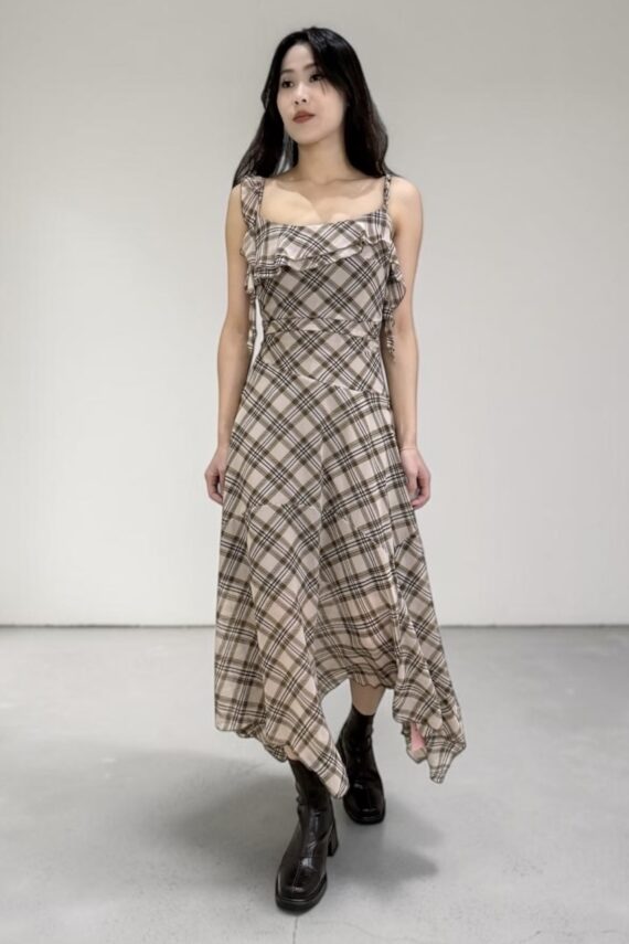 39135 PLAID SLIP DRESS