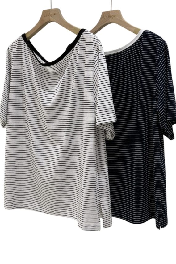 39121 OVERSIZE STRIPED TEE
