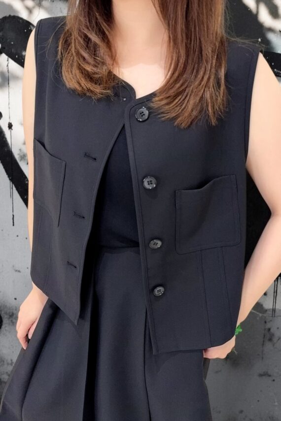 38847 CROPPED TAILORED VEST