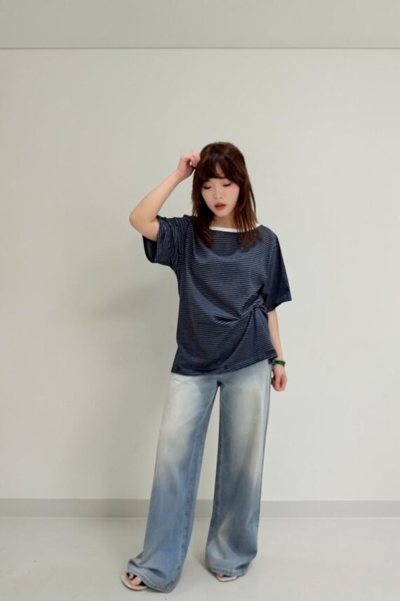 39121 OVERSIZE STRIPED TEE