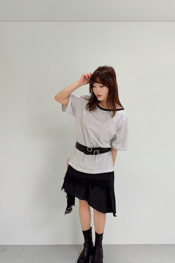 39121 OVERSIZE STRIPED TEE