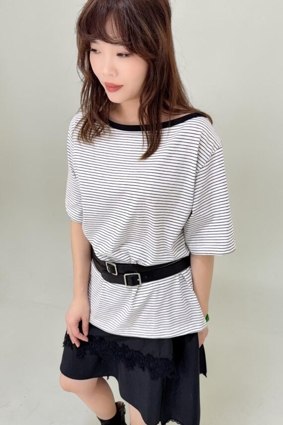39121 OVERSIZE STRIPED TEE