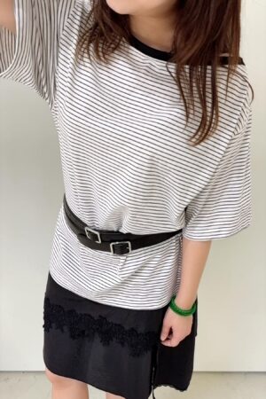 39121 OVERSIZE STRIPED TEE