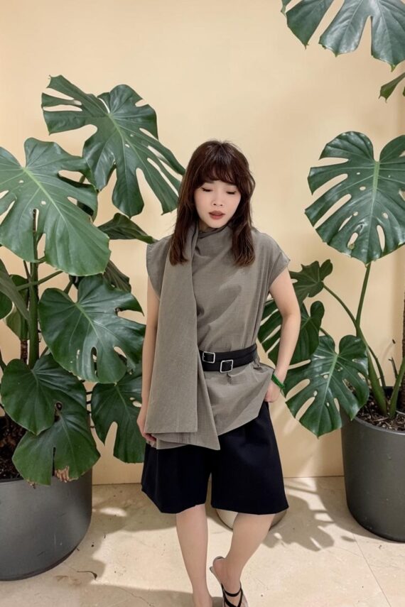 38967 CAPE COWL NECK TOP