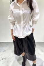 39267 CORSET WAIST LONG SLEEVE SHIRT TOP