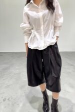 39267 CORSET WAIST LONG SLEEVE SHIRT TOP