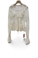 39268 LACE EMBROIDERED LONG-SLEEVE BLOUSE