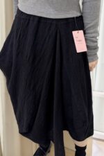 39254 TEXTURED DRAPED MIDI SKIRT