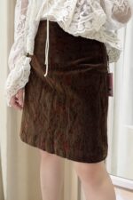 39270 VELVET MINI SKIRT