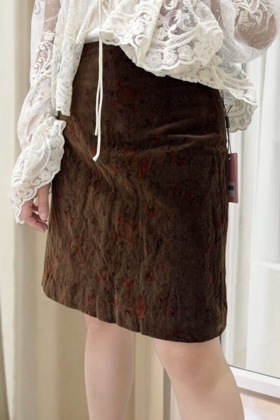 39270 VELVET MINI SKIRT